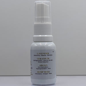 Glowing Skin - Lavender Glow Nano Face Oil Serum with Lavender, Geranium, Argan, and Hemp Seed Oil - SOWLoils